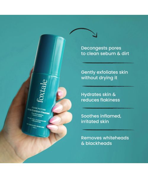 Foxtale: Acne Control Cleanser with Salicylic Acid & Niacinamide   100ml
