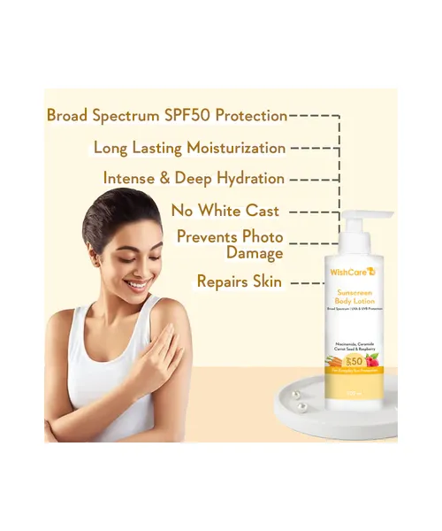 WishCare: SPF50 Sunscreen Body Lotion - 200ml