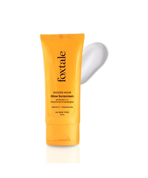 Foxtale: Glow Sunscreen SPF 50 PA++++ with Vitamin C & Niacinamide for a Dewy Glow  50ml