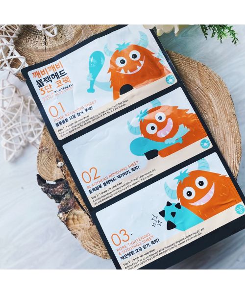 Apieu: Goblin Blackhead 3-Step Nose Pack - 7gm Pack of 3