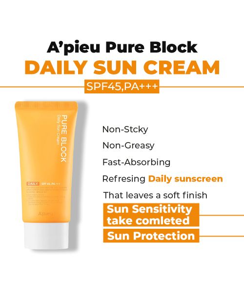 Apieu: A'PIEU PURE BLOCK AQUA SUN GEL SPF50+ - 50 ml