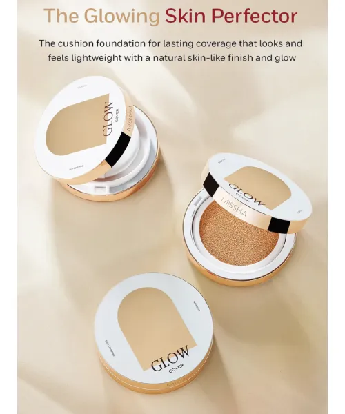 Missha: Glow Cushion Light No.21N Vanilla SPF37 PA+++ - 13gm