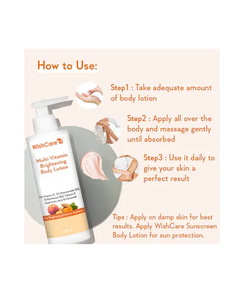 WishCare: Multi-Vitamin Brightening Body Lotion - 200ml