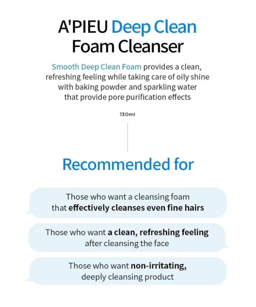 Apieu: Deep Clean Foam Cleanser -PORE - 130ml