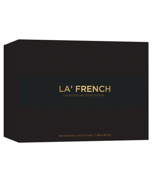 La' French: Organic Luxury Perfumes Gift Set - Hottie, Classy, Dream, Party Girl perfume for Women - Pack of 4 - 20ml Each