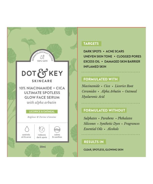 Dot & Key: Cica & 10% Niacinamide Serum - 30ml