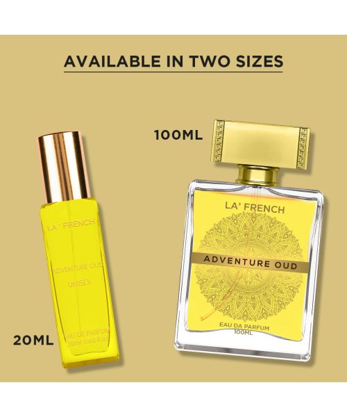 La' French: Luxury oudh Perfume Gift Set - Adventure Oud, Romance Oud, Al Hisan & Oud Woody for men & women - Pack of 4 - 20 ml Each