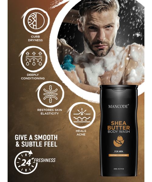 Mancode: Shea Butter Body Wash Shower Gel - 450ml
