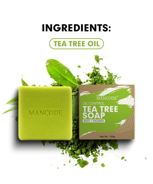 Mancode: Tea Tree Oil Control Soap - Pack of 2 (125gm each)