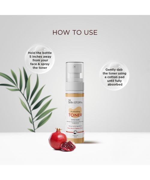 The Skin Story: Hydrating and Pore Minimizing Toner - Witch Hazel - No Alcohol - 100 ml