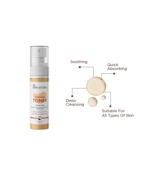 The Skin Story: Hydrating and Pore Minimizing Toner - Witch Hazel - No Alcohol - 100 ml