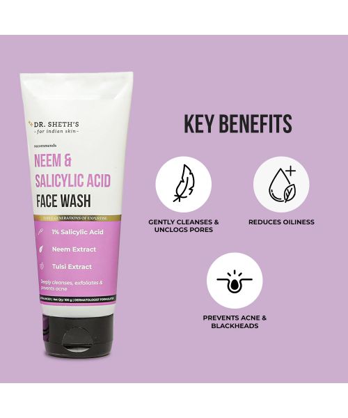 Dr. Sheth's: Neem & Salicylic Acid Face Wash - 100gm