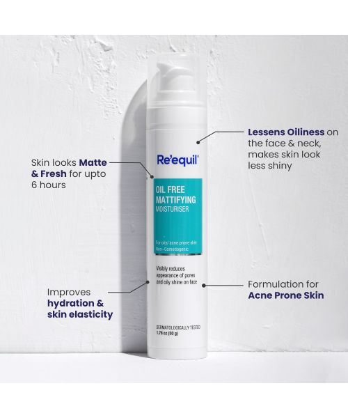 Reequil: Oil Free Mattifying Moisturiser - 50gm