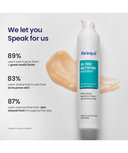 Reequil: Oil Free Mattifying Moisturiser - 50gm
