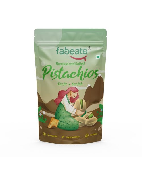Fabeato: Premium Roasted & Salted Pistachios - 200gm