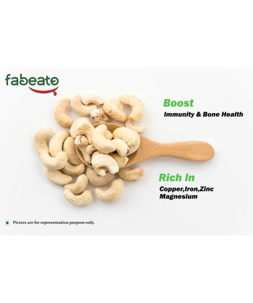 Fabeato: 100% Natural Premium Whole Raw Cashews - 200gm