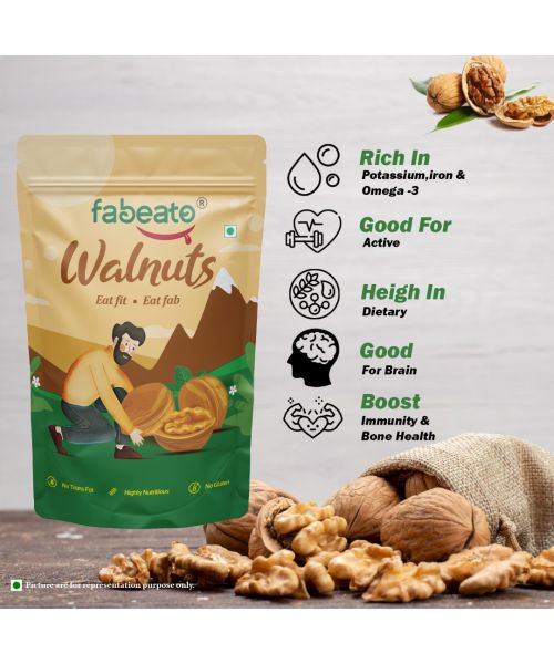 Fabeato: Special Offer -Natural Premium California Walnut Kernels - 200gm