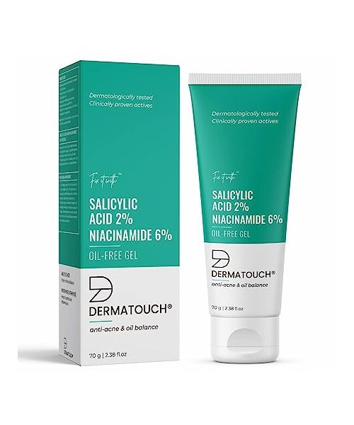 Dermatouch: Salicylic Acid 2% Niacinamide 6% Anti-Acne Oil Free Gel - 70gm