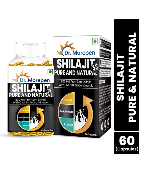 Dr. Morepen: Shilajit Capsules - For Strength & Stamina - 60 Tablets