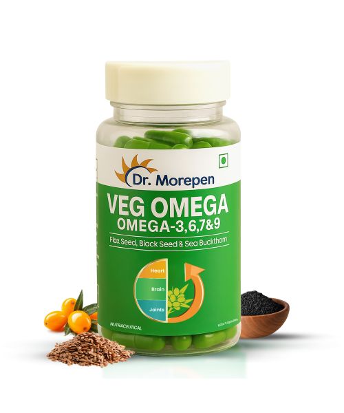Dr. Morepen: Omega 3 6 7 9 Vegetarian Capsules 500mg - 60 Tablets