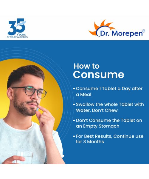 Dr. Morepen: Gokshura and Multivitamins For Men - Improves Men's Performance & Strength - 120 Tablets