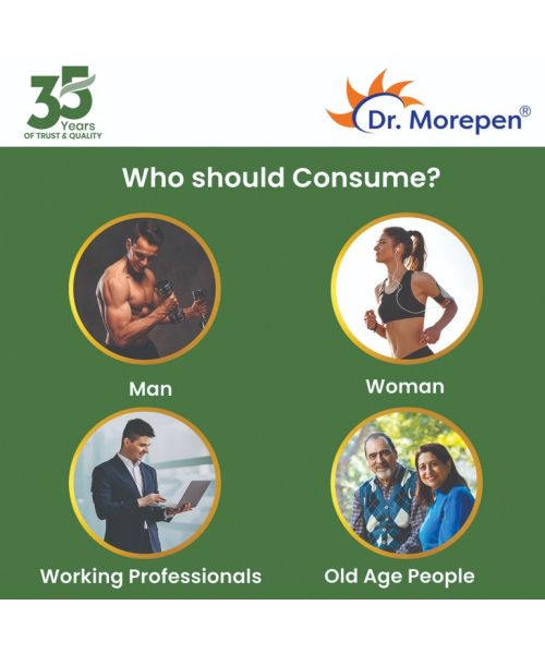 Dr. Morepen: Testo Boost & Gokshura For Men - For Improved Performance - Combo Pack - 60 Capsules each