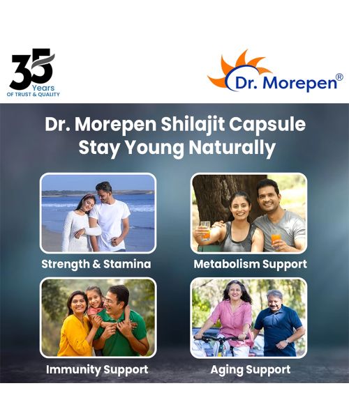 Dr. Morepen: Sexual Wellness Kit with Shilajit Capsules and Testos Boost - Ayurvedic Supplement to improve Stamina & Strength- 60 Capsules Each