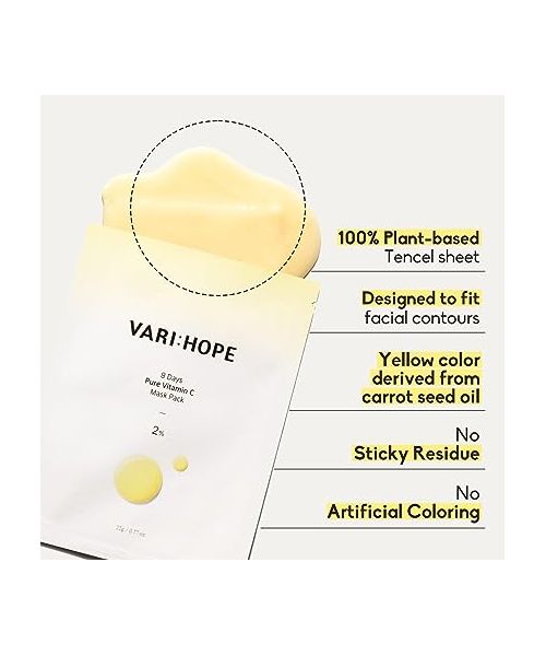 VariHope: 8 Days Brightening Mask With Pure Vitamin C - 5 Sheets