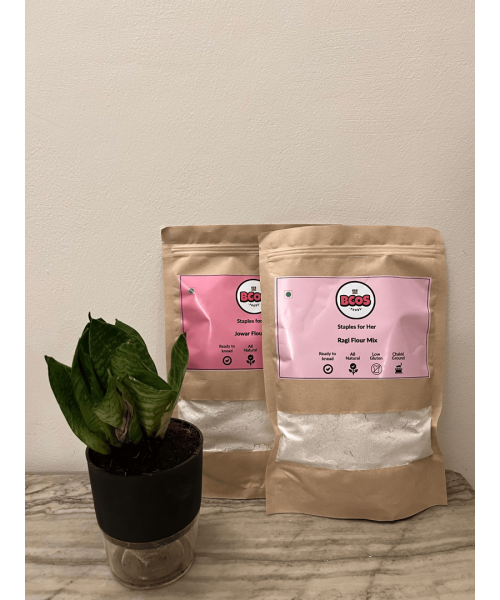BCOS Foods: Jowar & Ragi Flour Mix Combo - 500gm each