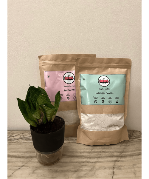 BCOS Foods: Multi Millet & Ragi Flour Mix Combo - 2kg each