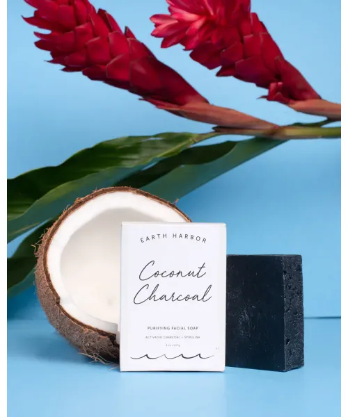 Earth Harbour: Coconut Charcoal Purifying Facial Soap - 113gm