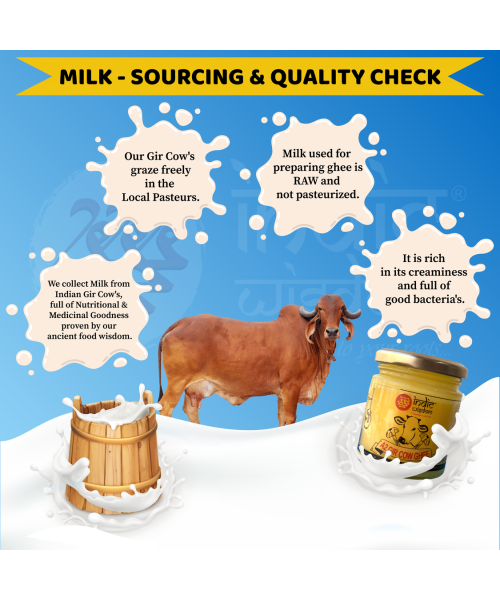 Indic Wisdom: Hand Churned Desi Gir Cow Ghee - 450 ml