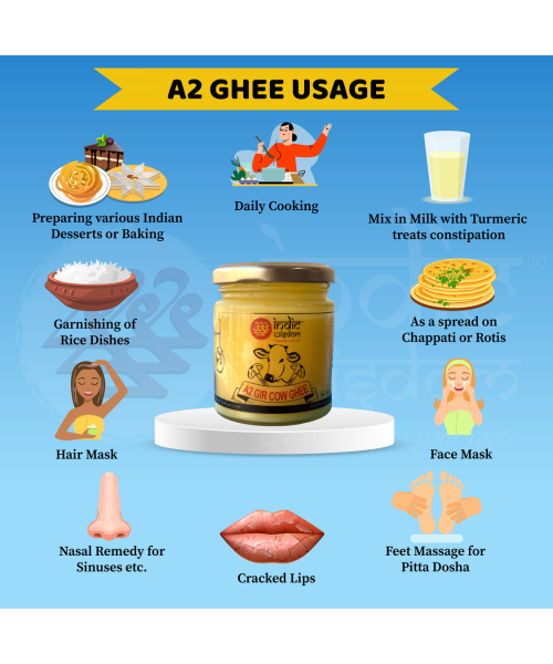 Indic Wisdom: Hand Churned Desi Gir Cow Ghee - 450 ml