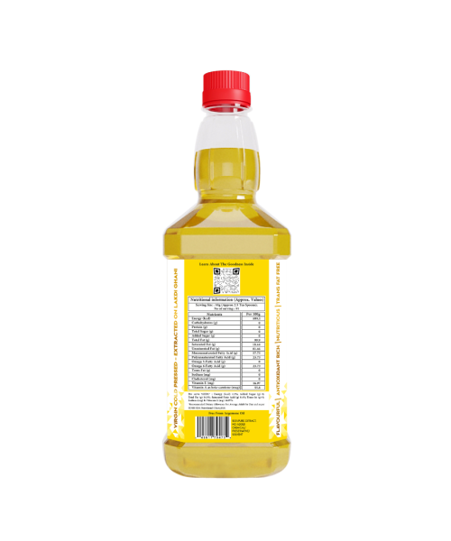 Indic Wisdom: Wood Pressed Groundnut Oil 1 Liter (Cold Pressed Groundnut Oil - Extracted on Wooden Churner)
