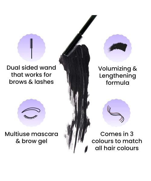 FAE Beauty: Brash Dual Mascara and Brow Gel - Jet Black - 10gm