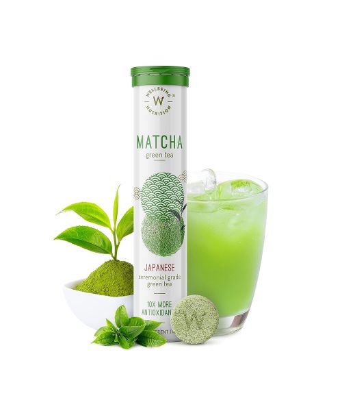 Wellbeing Nutrition: Organic Japanese Ceremonial Matcha Green Tea  - 20 Effervescent Tablets