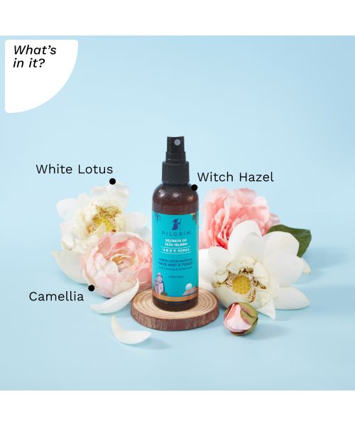 Pilgrim: White Lotus Natural Face Mist & Toner with Camellia & Witch Hazel - 100ml