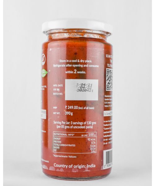 The Gourmet Jar: Basil Pasta Sauce - 390gm