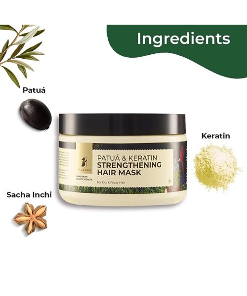Pilgrim: Patuá & Keratin Smoothening Hair Mask - 200gm
