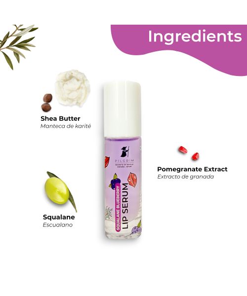 Pilgrim: Squalane Lip Serum - Blueberry with Roll-On - 6ml