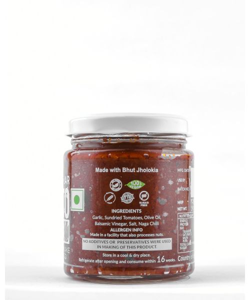 The Gourmet Jar: Sundried Tomato Garlic Spread (with Naga Chilli) - 190gm