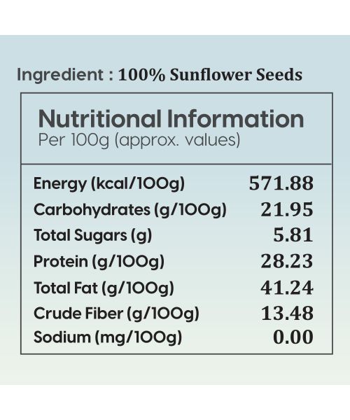 Fabeato: Natural Raw Premium Sunflower Seeds - 250gm