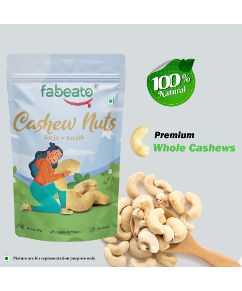 Fabeato: Natural Premium Whole Raw Cashews - 1kg