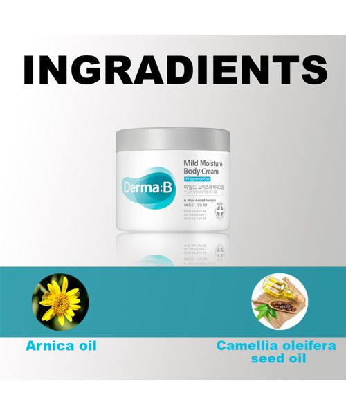 Derma B: Mild Moisture Body Cream - 430ml