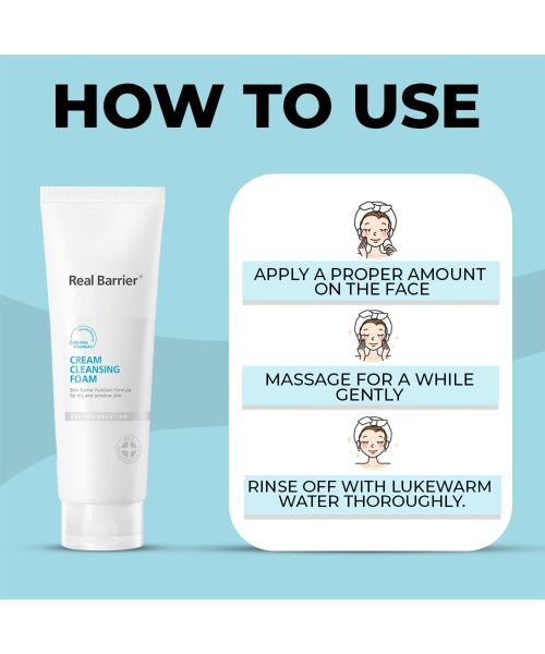 Real Barrier: Cream Cleansing Foam - 120ml