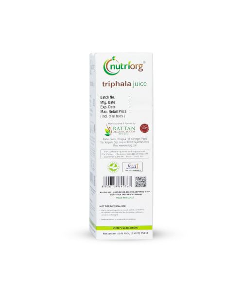 Nutriorg: Triphala Juice - 250 ml ( Pack of 2)
