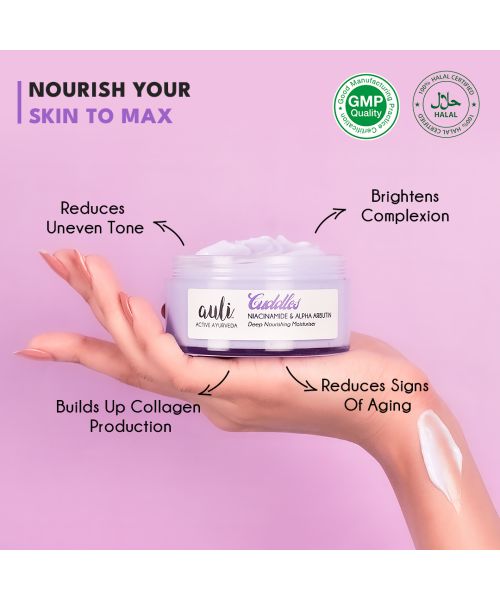 AULI: Cuddles Alpha Arbutin and Niacinamide Facial Moisturiser - 120gm