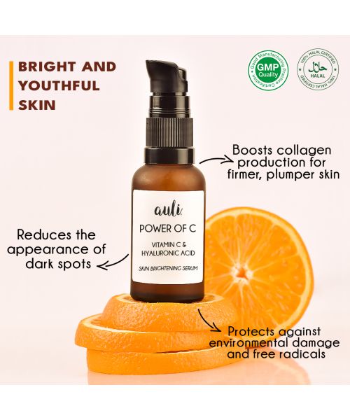 AULI: Power Of C Vitamin C and Hyaluronic Acid Serum - 30ml