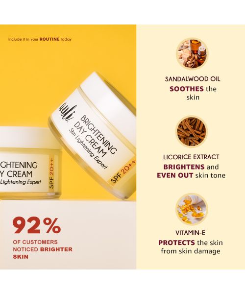 AULI: Skin Brightening Day Cream with SPF 20 ,, - 50 gm
