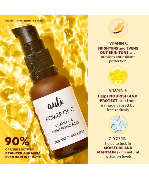 AULI: Power Of C Vitamin C and Hyaluronic Acid Serum - 30ml